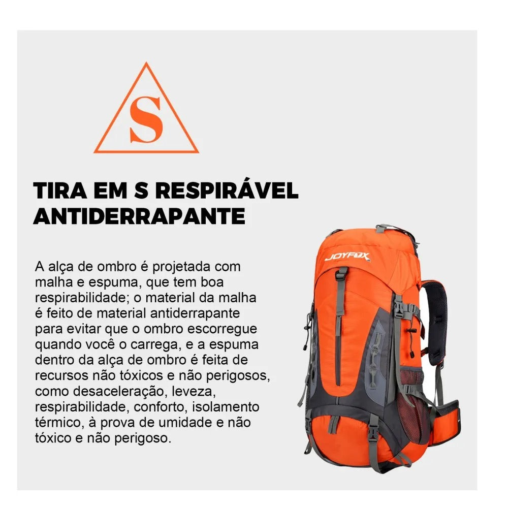 Mochila Tática 70L Impermeável Alpha Gear® – Alta Capacidade para Trilhas e Viagens