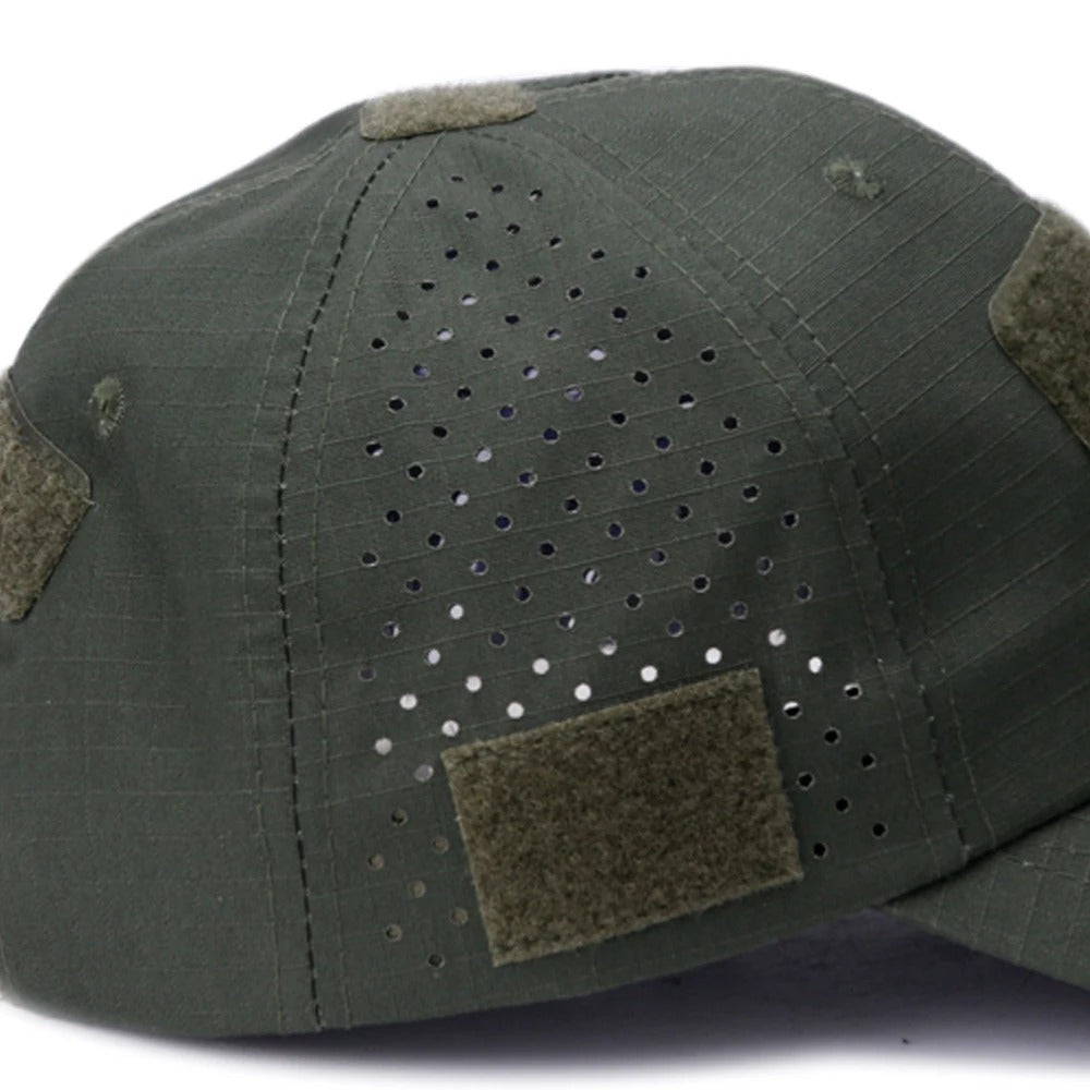 Boné Tático Camuflado Alpha Gear – Respirável, Ajustável e Proteção Solar
