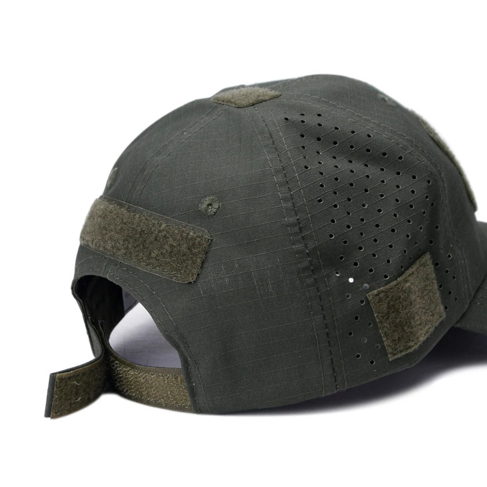 Boné Tático Camuflado Alpha Gear – Respirável, Ajustável e Proteção Solar