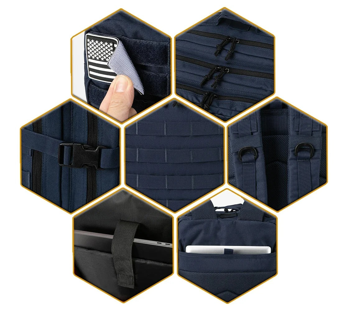 Mochila Tática 45L Alpha Gear® – Molle Militar, Alta Capacidade para 3 Dias