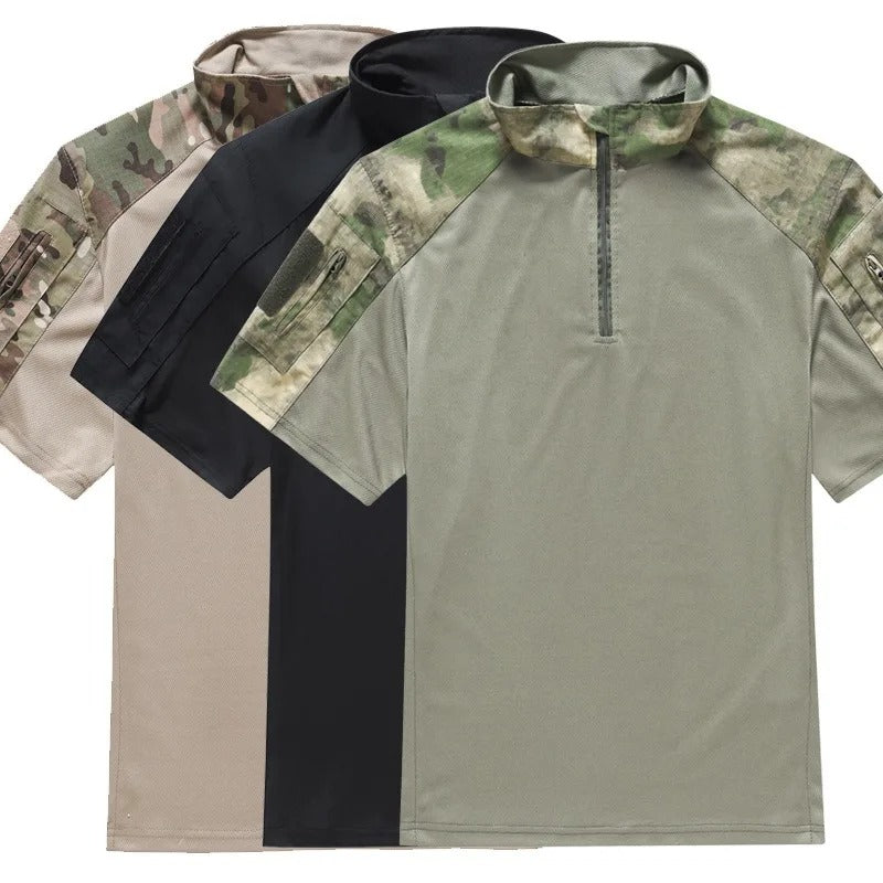 Camisa Tática Camuflada Alpha Gear – Secagem Rápida, Respirável e Leve
