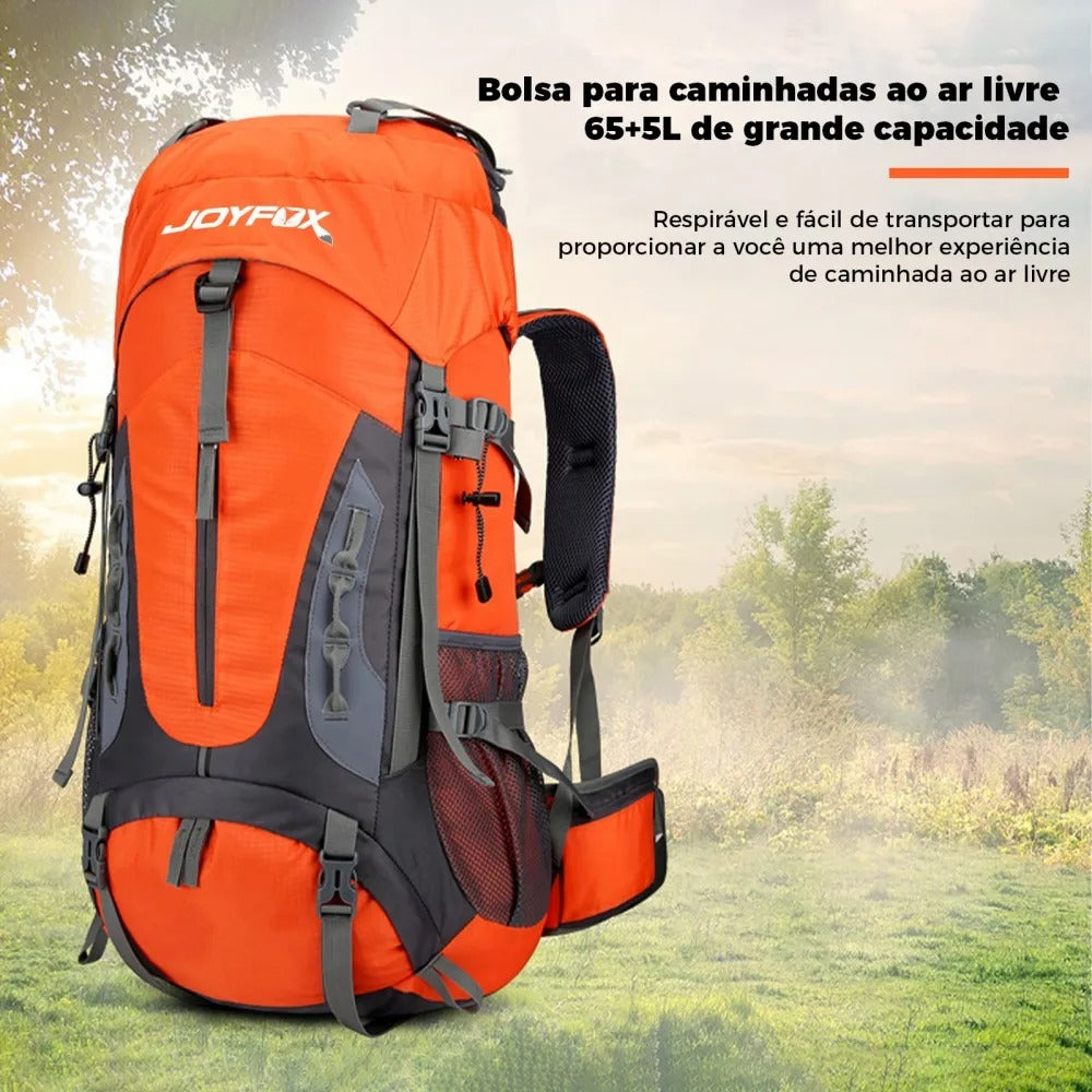 Mochila Tática 70L Impermeável Alpha Gear® – Alta Capacidade para Trilhas e Viagens
