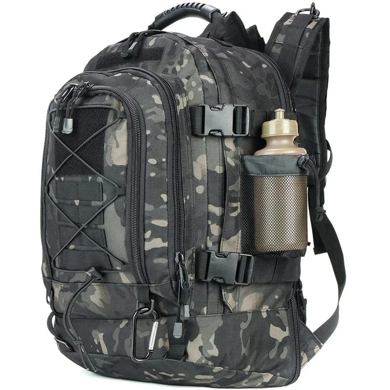 Mochila Tática 60L Alpha Gear® – Molle Impermeável para Camping, Trekking e Missões 72h