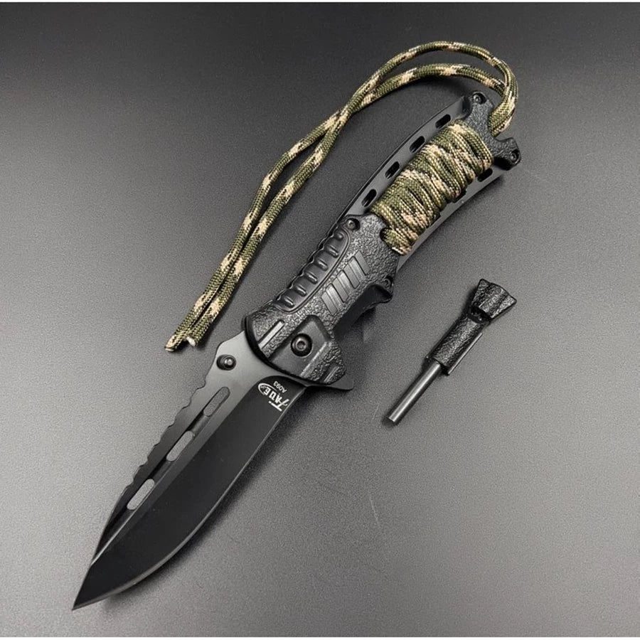 Canivete Outdoor Alpha Gear® – Paracord e Kit Funcional